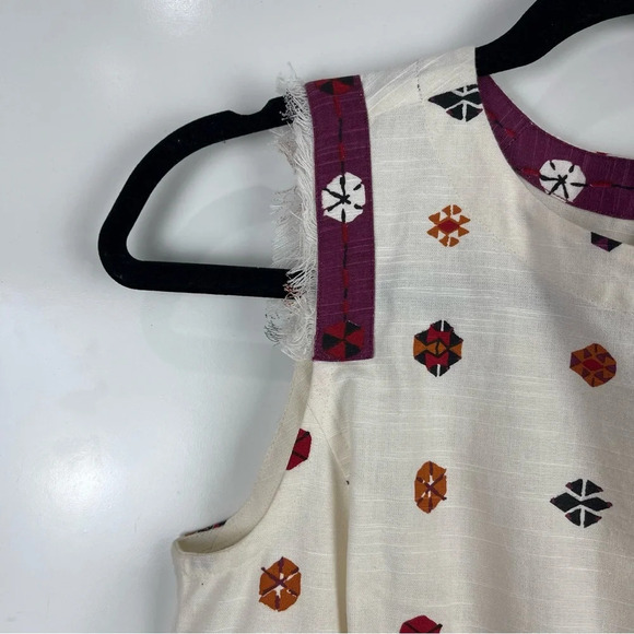 Fabels by Fabindia Printed Sleeveless Sheath Dress Pockets Women's Small - Picture 14 of 14